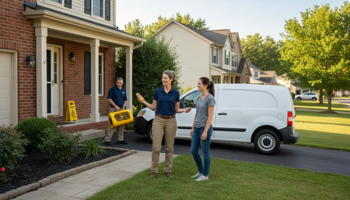 Residential water damage restoration in Coshocton, OH